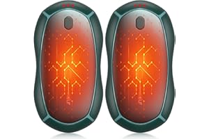 SHIRBLE Hand Warmers Rechargeable, Electric Hand Warmers 2 Pack with Smart Chips Long Safe Heat, Portable Pocket Heater,Gifts for Christmas,Golf,Camping,Hunting, Stocking Stuffers