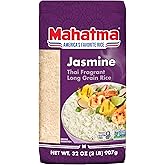 Mahatma Jasmine Rice, Fragrant Thai Rice, 2-Pound Bag | Aromatic rice for stovetop or microwave, quick and easy to cook, gluten-free, vegan, kosher, non-GMO, bulk bag