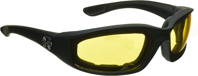 yellow riding glasses