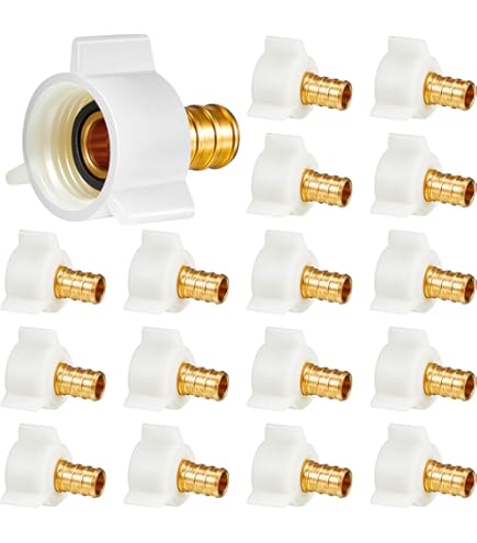 SharkBite 1/2" X 7/8" Crimp Swivel Toilet Adapter - Brass Fitting For PEX Pipe Connection