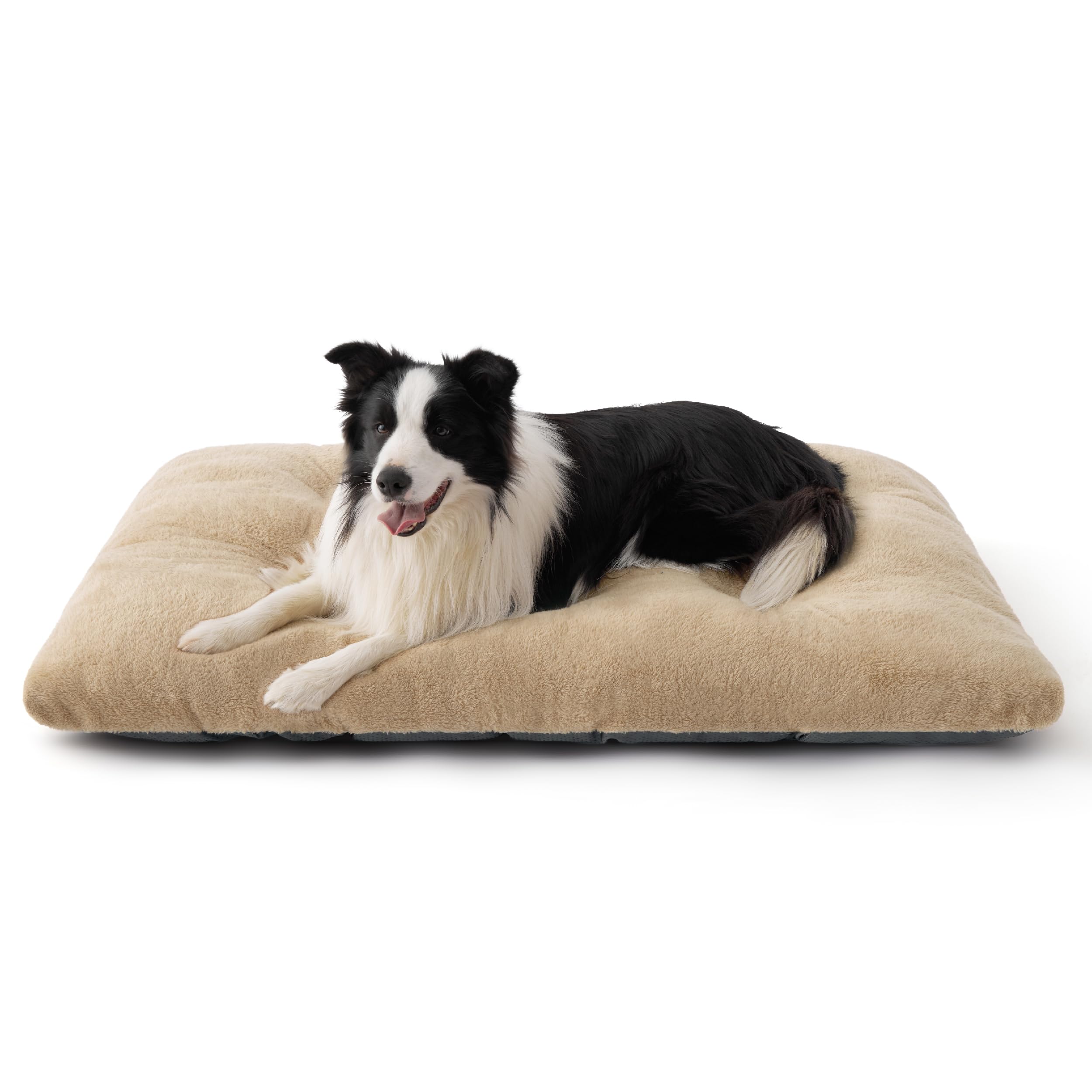 Photo 1 of Bedsure Washable XL Dog Bed for Crate for Extra Large Dogs, Comfort Fluffy Plush Pet Pillow Bed Kennel Pad with Non-Slip Bottom, Machine Washable Pet Sleeping Mat, 41"x27", Brown