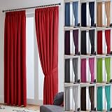 John Aird Blackout Curtains Pencil Pleat with Tie Backs Red 90 x 72 in 2 Panels