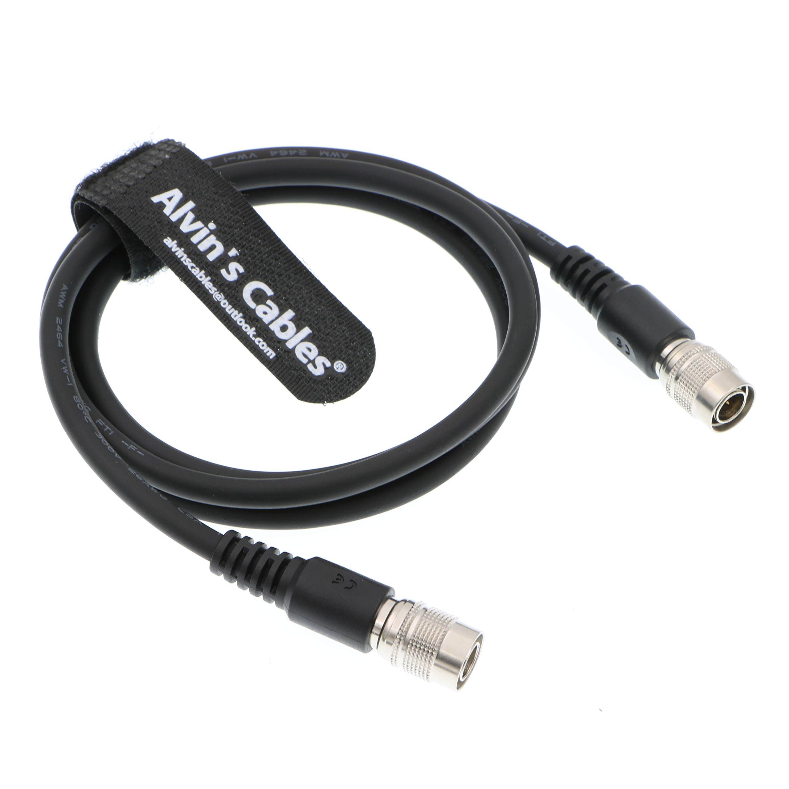 Alvin's Cables 4 Pin Hirose Male to Male Power Cable for Sound Devices Mixers 1M