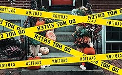 1.9inch x 82Feet Halloween Decorations Caution Tape