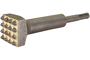 ACTINTOOL 5 5/8 in. x 1 1/4 in. 16 Tips Concrete Repair Patch Prepare Sds Plus Bushing Tool, 1 1/4 Inch Square Head Concrete Roughness Coating Remove Bushing Bit for Rotary Hammer (Pack of 1)