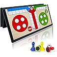 KIDAMI Magnetic Ludo Travel Board Game Set, Folding Design and Light-Weight, Gift for Kids and Adults (8 inches)