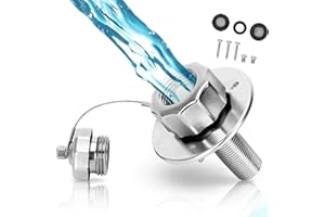 MICNCE All Metal RV City Water Inlet,City Water Connection for RV 3/4'' GHT Female 1/2'' NPT Male,RV Water Inlet with Check Valve for RV/Camper/Motorhome,High-Pressure Resistant RV Water Inlet Connection