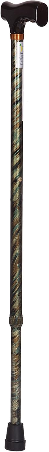 DMI Lightweight Aluminum Adjustable Walking Cane with Derby-Top Handle for Men and Women, Blue Ice: Health & Personal Care