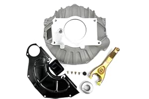 3899621 Chevy Clutch Aluminum Bellhousing with Flywheel Inspection Cover,Clutch Release Bearing,Pivot Ball,Clutch Fork & Boot