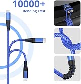 Ofuca USB C Charger Cable 3Pack 6FT USB A to C Fast Charging for Samsung Galaxy view 3