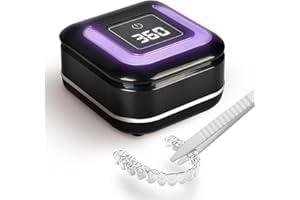 CENCALO FSA HSA Eligible | 2-in-1 Ultrasonic & U-V Dental Cleaner, 42kHz Deep Cleaning Machine with Digital Timer, 180ml Pod for Retainers, Aligners, Mouth Guards | Viewing Port
