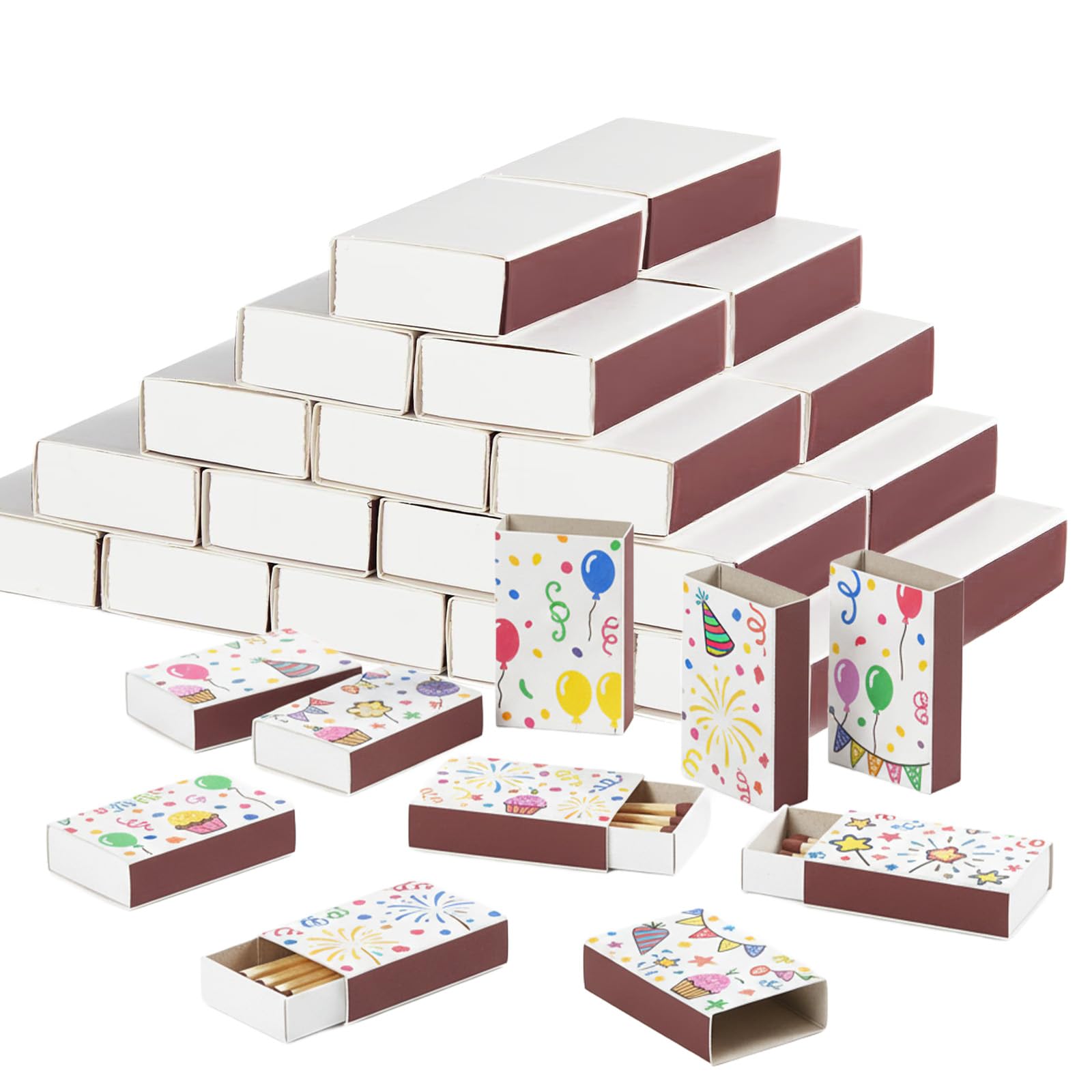 Photo 1 of ADECTA 60 Pack Matches Bulk Containers (No Matches) with Double-Sided Striker, 2.24x1.42x0.59 in - Match books Box for Wedding Matchbooks & DIY Custom Matchbooks in Bulk, Decorative Personalized