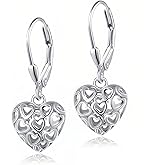 LOVECOM 925 Sterling Silver Boho Dandelion Drop Dangle Earrings for Women Teardrop Water Drop Flower Mountain Tree Heart Stud Dangle Earrings Jewelry Birthday Gifts for Mom Lover Daughter