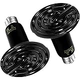 Simple Deluxe 150W Ceramic Heat Emitter Reptile Heat Lamp Bulb No Light Emitting Brooder Coop Heater for Amphibian Pet & Incu
