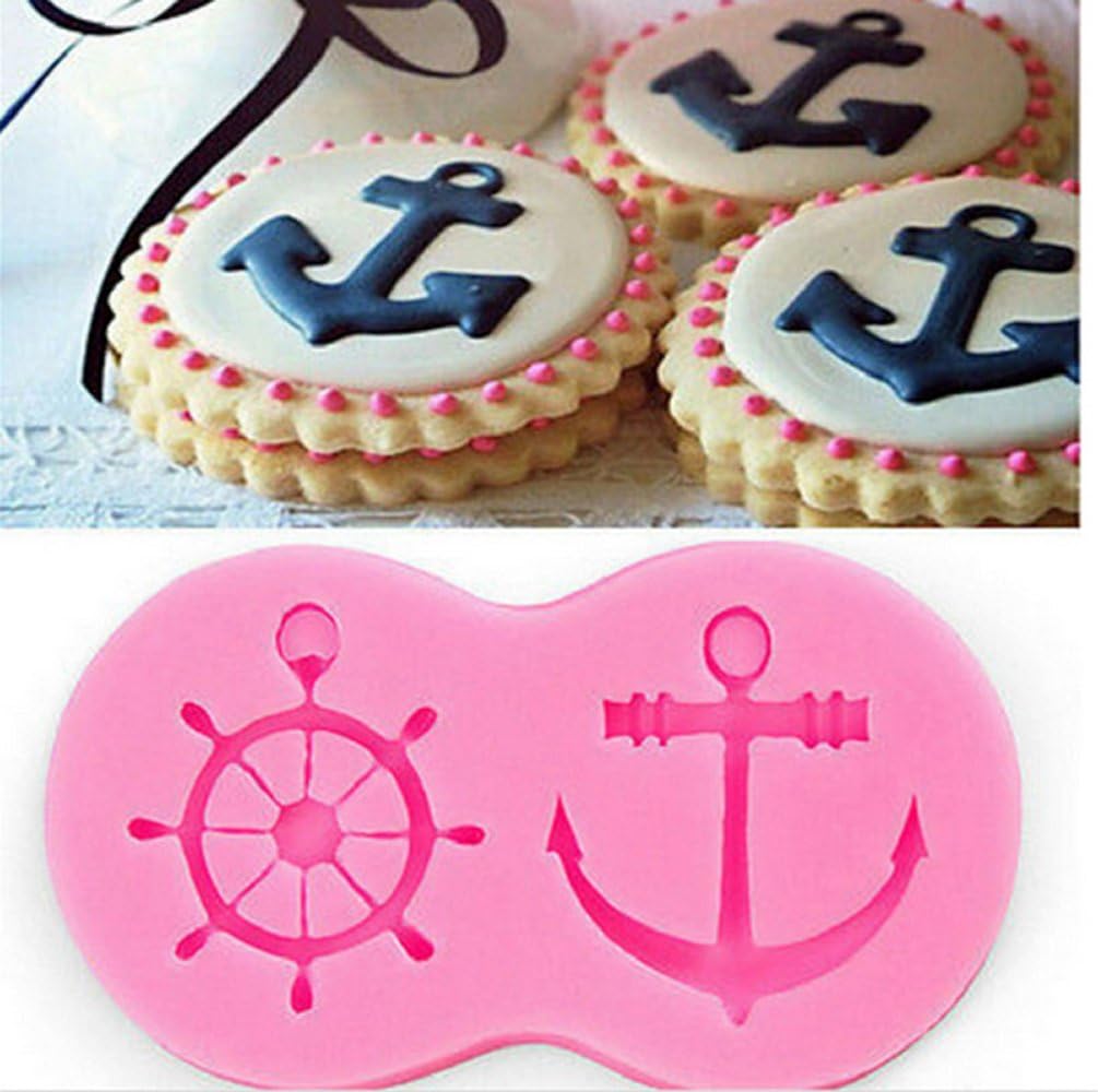 Ancre Gouvernail Roue De Bateau En Silicone En Forme Fondant Moule Patisserie Cuisine Et Maison Ancre Gouvernail Roue De Bateau En Silicone En Forme Fondant Moule Patisserie Cuisine Et Maison