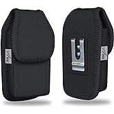 AGOZ Rugged Kyocera DuraXV DuraXA E4520, DuraXE E4710, Dura XTP Belt Clip Case, Tactical Vertical Carrying Canvas Holster Pouch Cover with Belt Loops &amp; Metal Belt Clip Dura XV XA,DuraXV LTE Flip Phone