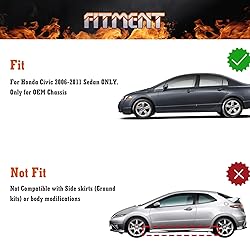 Xotic Tech 4PCS Front & Rear Mud Flap Splash Guards