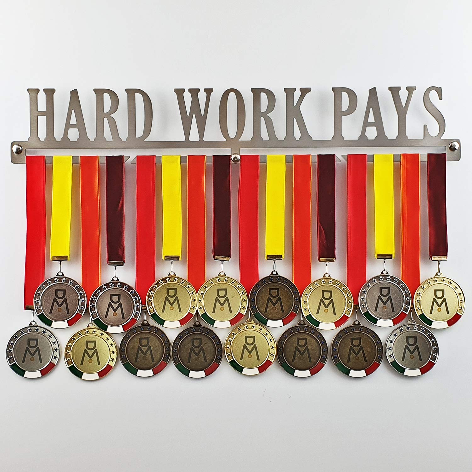 Buy HARD WORK PAYS Medal Hangers for Sports Medals Medal Show Wall