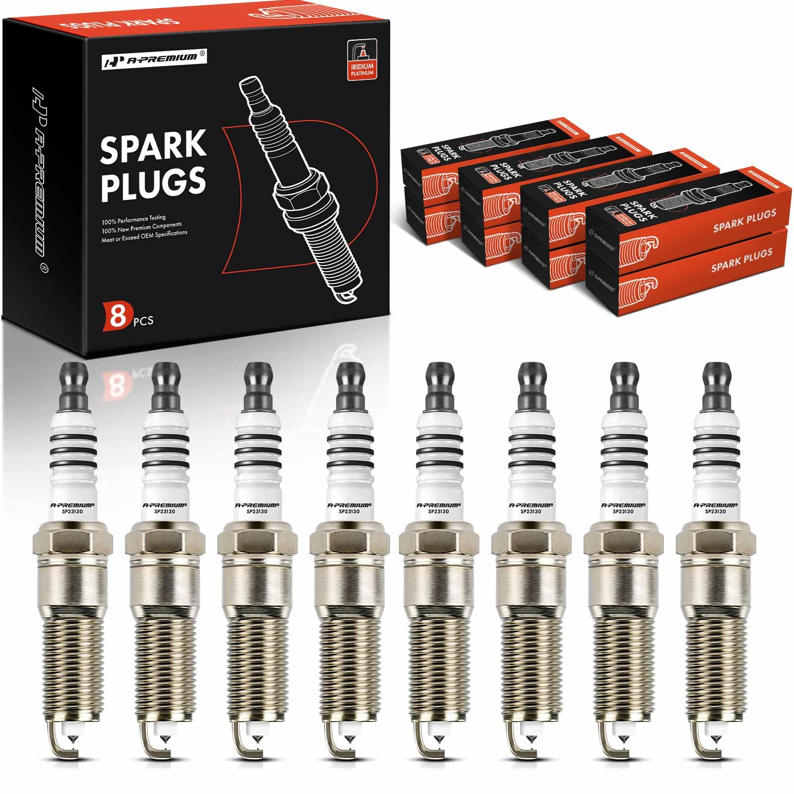 Photo 1 of A-Premium Iridium Platinum Spark Plugs Compatible with Jeep Grand Cherokee 2005-2008, Commander 2006-2008 & Dodge Ram 1500/2500 2003-2008, Charger, Durango & Chrysler 300 (Pack of 8)