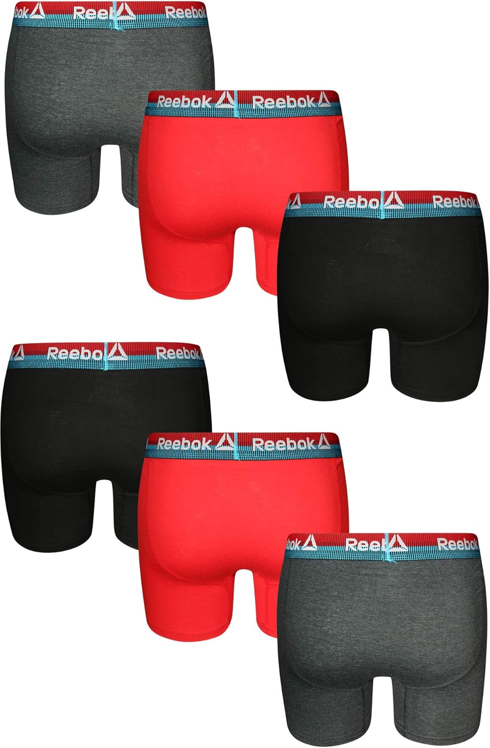 No Fly Reebok Mens 6 Pack Cotton Stretch Boxer Briefs Men Boxer Briefs