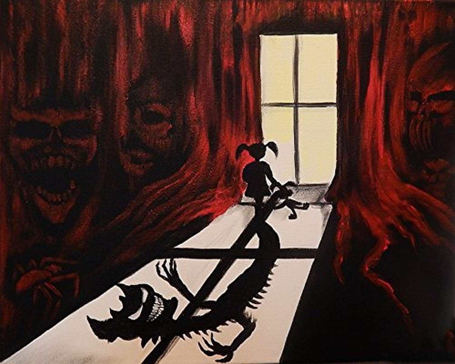 Amazon Com Buyartforless Her Dark Mind By Ed Capeau 18x12 Art Print Poster Girls Nightmare Monsters Made In The Usa Posters Prints