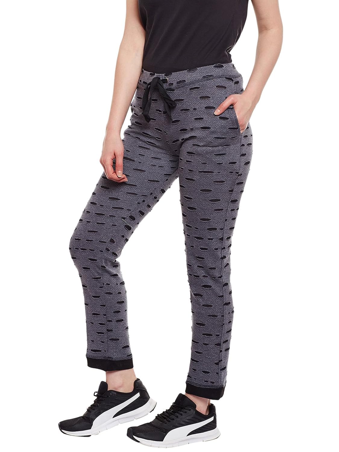 vimal ripped look trackpant for women