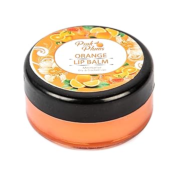 Pink Plums Orange Lip Balm for Moisturise Dry & Cracked Lips, 10g