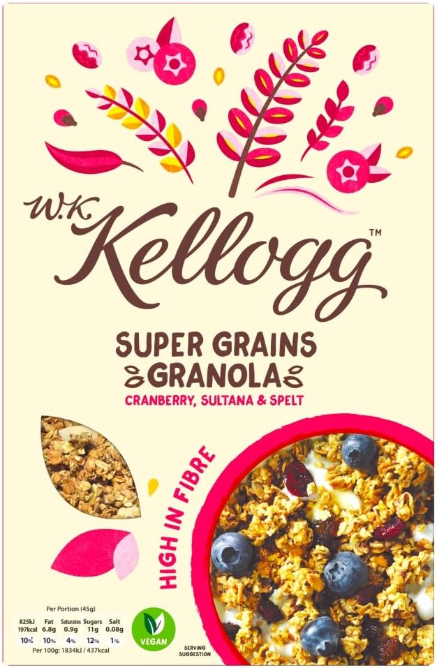 KelloggSuper Grain Cranberry Granola 570G
