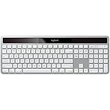 Logitech K750 Wireless Solar Keyboard for Mac — Solar Recharging, Mac-Friendly Keyboard, 2.4GHz Wireless - Silver