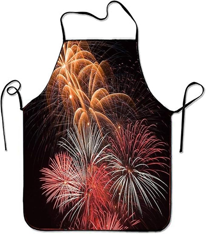 Edmundy Unisex Cuom Bright Firework Aprons Waterproof Aprons Kitchen