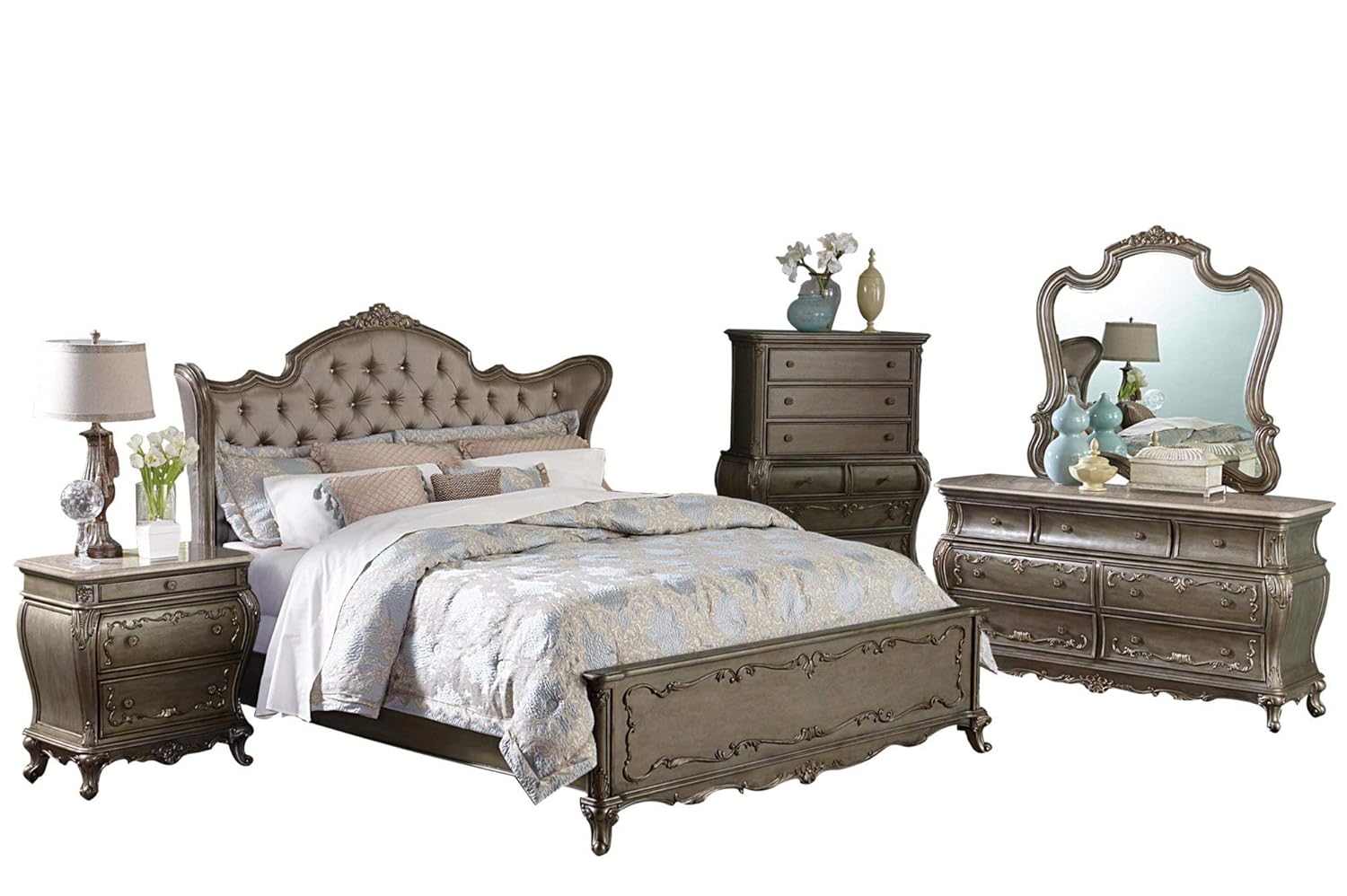 Amazon Com Fenti Old World European 5pc Bedroom Set Queen