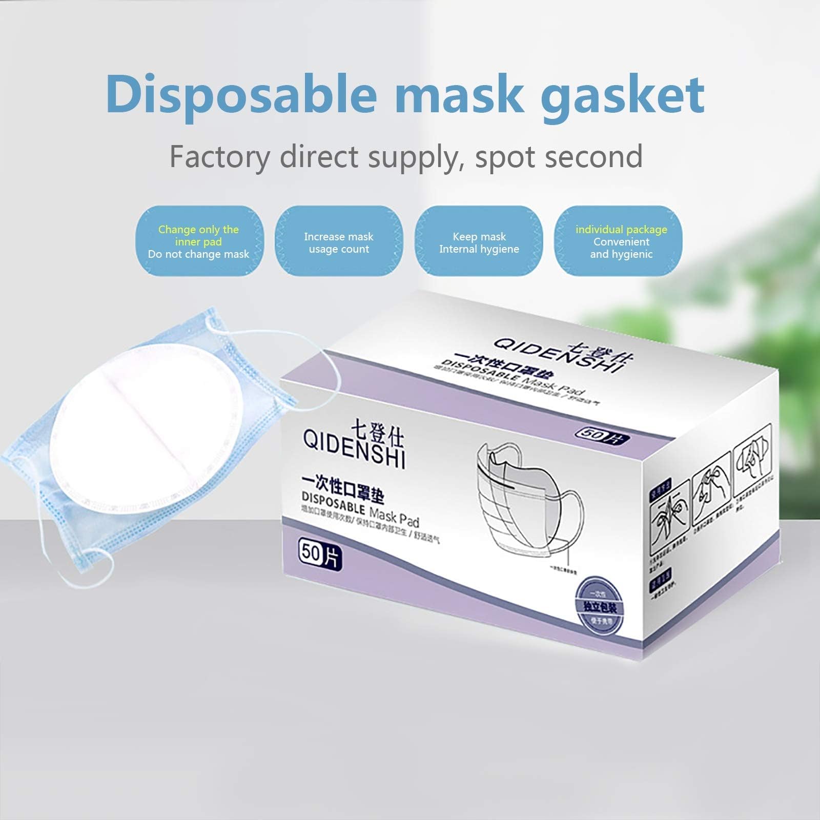 CKCY 50Pcs/Box Disposable Medical Ma-Sk Pad Gasket Respiring Mat 3 Layer Ma-Sks Filter for N95 KN95 KF94 Ffp3 Protective Ma-Sk