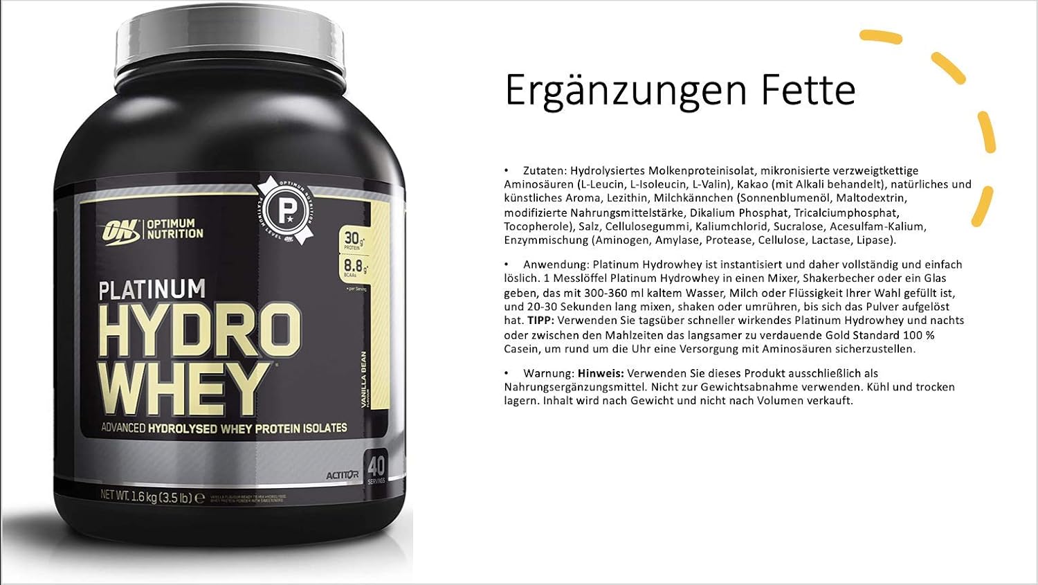 Optimum Nutrition Platinum Hydrowhey Protein Powder, 100% Hydrolyzed Whey Protein Isolate Powder, Flavor: Turbo Chocolate, 3.5 Pounds: Health & Personal Care