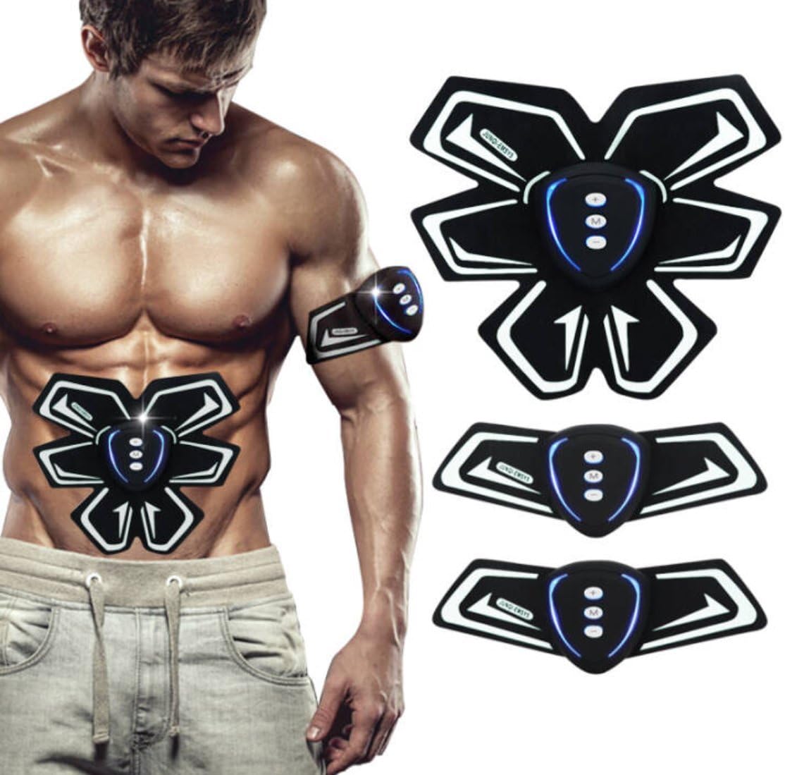[2017 New Version] Ab Toner Ab Trainer EMS Training Muscle Toner Electronic Muscle for Abdomen Arm Leg Support Men & Women Wireless