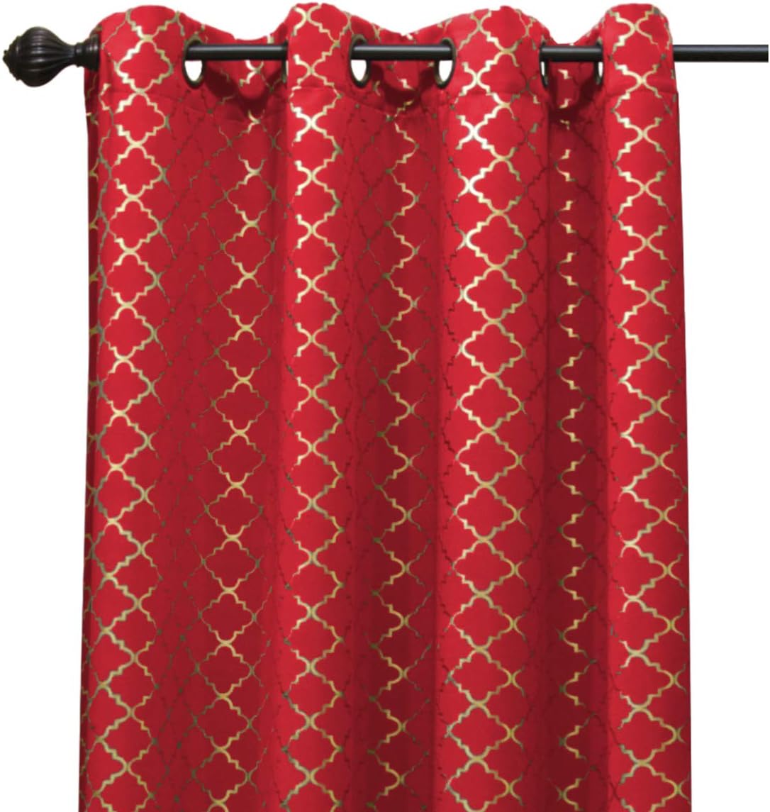 Best gold and burgundy curtains for living room