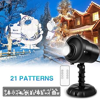 Luces del Proyector de la Navidad, Elelight Impermeable Exterior ...