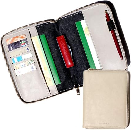 Amazon Lucianna マルチケース 母子手帳ケース 手帳型 通帳ケース かわいい 革 おしゃれ パスポートケース 通帳入れ グレージュ 母子手帳ケース ベビー マタニティ 通販