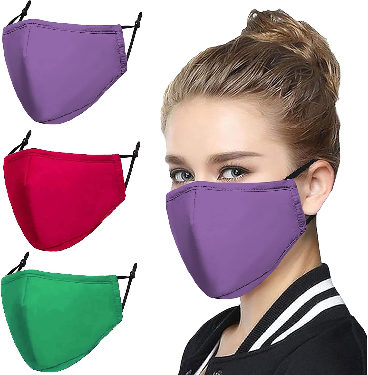 Sport Face Mask 3PC Best Breathable Face Mask 3Layer