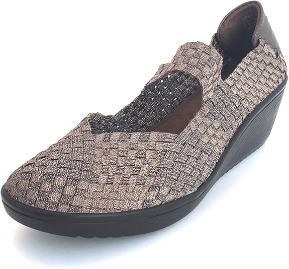 Amazon.com | BareTraps Ursala Women's Weaved Wedge Mary Janes Bronze Size 11 M | Shoes