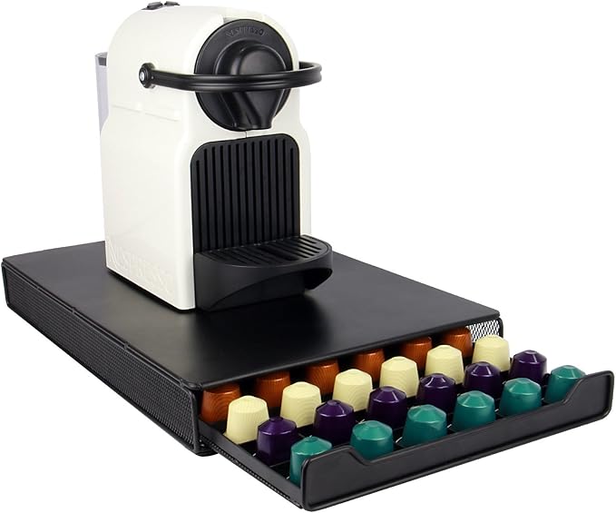 60 Coffee Pod Holder Stylish Black Capsule Organiser Nespresso