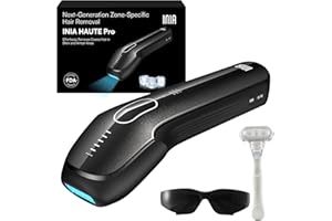 INIA Laser Hair Removal with Ice-Cooling Care for Women and Men, Painless at-Home IPL Hair Remover for Coarse Hair in Bikini and All Body Areas, Latest Generation for Effective Results (Black)
