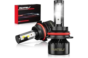 FANTELI 𝟗𝟎𝟎𝟕/𝐇𝐁𝟓 Bulbs High/Low Beam 6500K Cool White 40000LM 900% Brightness, 1:1 Size Plug and Play IP68 Waterproof Off-Road Lights, Pack of 2