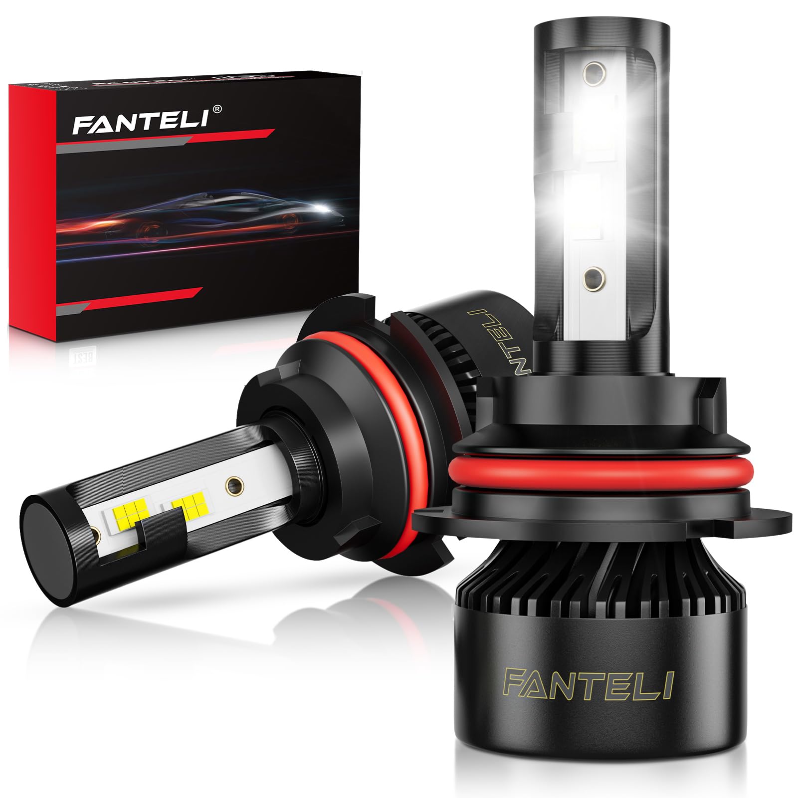 Photo 1 of FANTELI ????/??? Bulbs High/Low Beam 6500K Cool White 40000LM 900% Brightness, 1:1 Size Plug and Play IP68 Waterproof Off-Road Lights, Pack of 2