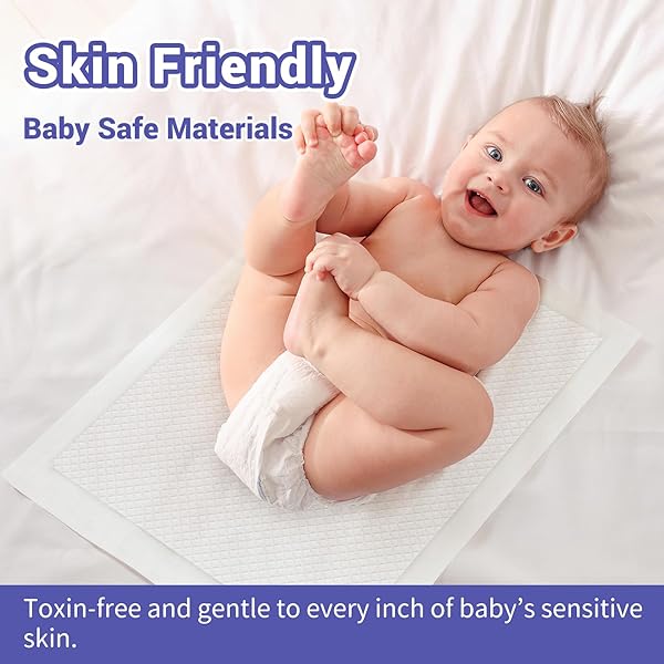 100 PACK DISPOSABLE DIAPER CHANGING PADS FOR BABY LEAKPROOF & SUPER ABSORBENCY DISPOSABLE UNDERPADS LARGE TODDLER PADS ABSORBENT FLUFF PROTECTIVE TABLE PADS, PEE PADS FOR BABIES, KIDS 18″ X 13″