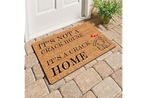 MELODADDY Funny Welcome Doormat for Entrance Way Indoor Welcome Mat 18"(W) x 30"(L)It's Not A Crack House It's A Crack Home Personalized Front Porch Decor Mats No Slip House Warming Gift Prank Gift Mat