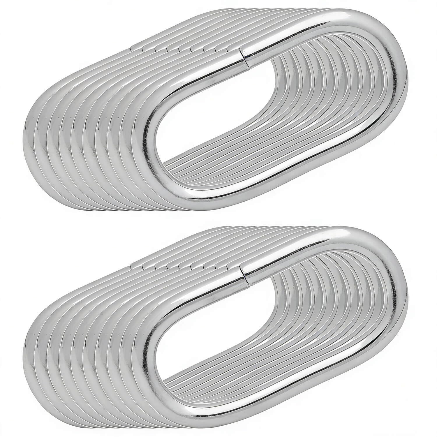 BIKICOCO 1-1/2'' Metal Oval Ring Buckle Loops Non Welded for Leather Purse Bags Handbag Straps, Silver - Pack of 20