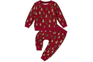 Coco&RARA Toddler Baby Boy Clothes Outfit Long Sleeve Tops+Pants 2PCS Fall Winter Pullover Sweatshirts Sets 1-5T