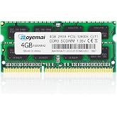 4GB DDR3 / DDR3L 1600MHz SODIMM RAM, Royemai PC3L-12800 2Rx8 1.35V 1.5V CL11 204-pin Notebook Laptop RAM Memory Module