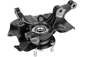 RICMJEND Front Steering Knuckle & Wheel Bearing Hub Assembly Compatible with Kia Rio 2006-2009, Rio5 2006-2009,Hyundai Accent 2006-2011,Left Driver Side Replaces #517151G100