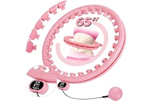 Humixx Silent Smart Waist Hula Hoop Fitness Circle with Ball, Pink